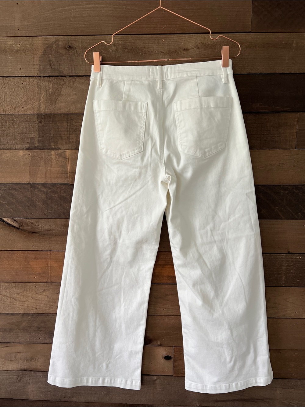 Kut From the Kloth Women's Meg Wide Leg with Zipper Pocket in Off White Size 4 - Picture 5 of 8